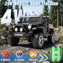 24V 4WD Electric Truck with 800W Motors, Dual Seating, Remote Control, Flower Design