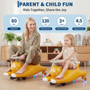 12V Electric Wiggle Car for Kids - 2-in-1 Ride-On and Swing Toy with 2 Speed Options and 360° Steering