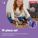 Schleich Horse Club Equestrian Grooming Station Playset with 19 Pieces of Horse and Rider Figures