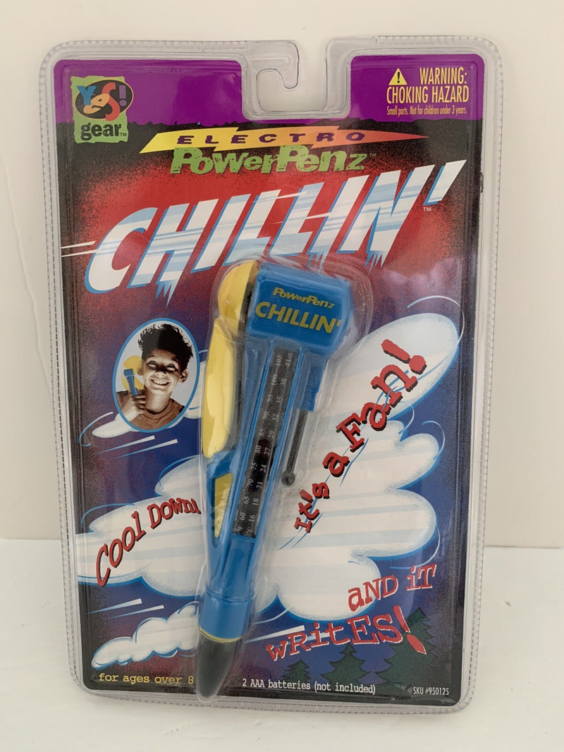 Vintage 1997 Blue Electric Powerpenz Gear Chillin Toy Rare Edition