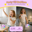 Jeefu Purple Karaoke System for Girls Aged 3-12 with Dual Microphones