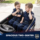 12V Licensed Black Dodge Police Car for Kids Ages 3-6 with Two Seats