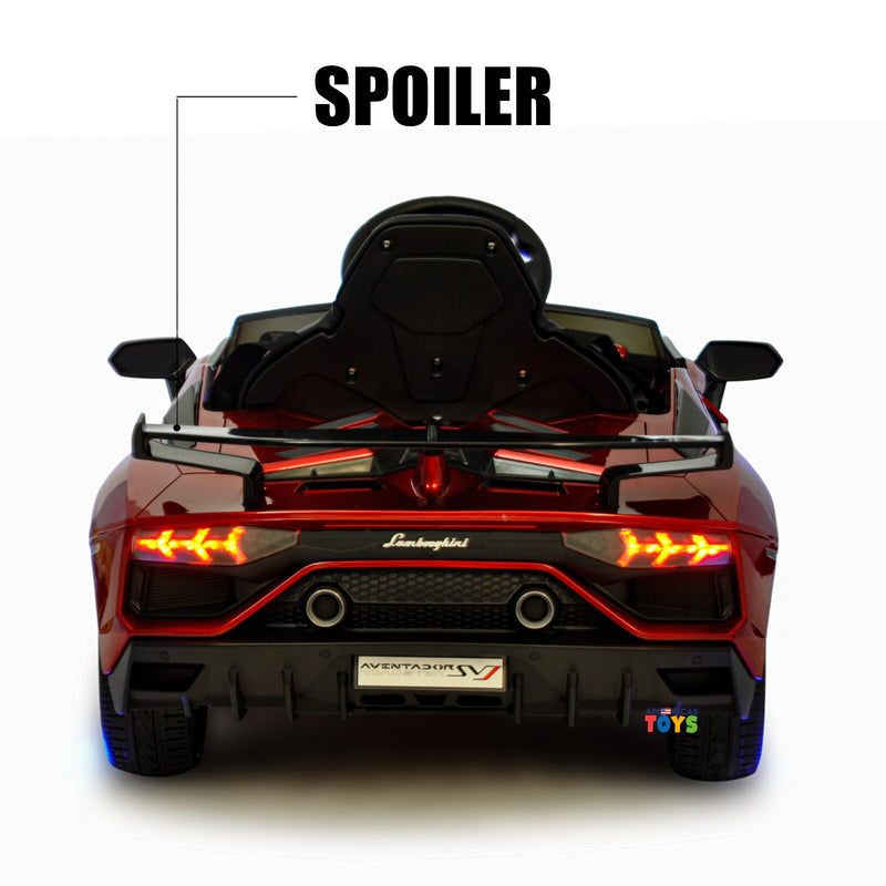 Kids Ride-On Licensed Lambo RC Car with MP4 Player and LED Wheels in Multiple Colors