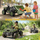 TOKTOO 24V Green Ride-On Dump Truck Toy Car for Kids Aged 3-8 Years - 2 Seater