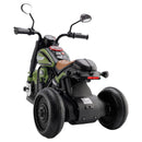 Colorful Light and Music 3-Wheel 6V Electric Ride-On Motorcycle for Kids - Green B9