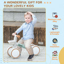 Green Balance Bike for Toddlers 1-3 Years, Adjustable Seat, Quiet Wheels, No Pedals