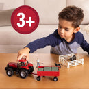 Farm Adventure Playset with Tractor, Wagon, Cow, Calf, and Fence Figures