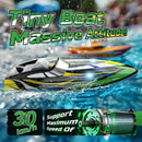 DEERC TX626 Kids' RC Boat, Speeds Over 20MPH, Capsize Recovery Feature, 24+ Minutes of Playtime