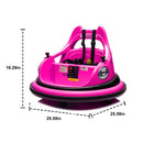12V Electric Bumper Car for Kids with Remote Control, LED Lights, Bluetooth, and 360 Degree Spin