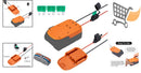 18V Li-ion Power Wheels Battery Adapter with 14 Gauge Wire and Fuse for DIY Projects and Robotics