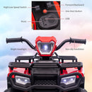 12V Children's Electric 4-Wheel Quad Car with Music and LED Lights, Speeds Up to 2.2mph