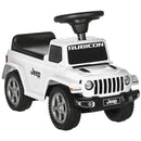 Aosom White Push Car for Kids with Engine Sounds and Horn, Ideal for Ages 1.5 to 3 Years