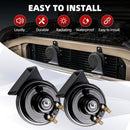 130Db Snail Car Horn Kit with High and Low Tones (Universal Fit)