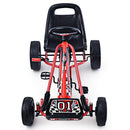 Red 4-Wheel Pedal Go Kart for Kids Outdoor Fun
