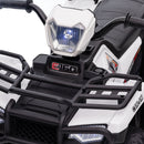 Electric Battery-Powered ATV Ride-On Car for Kids Ages 3-5 - White