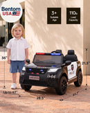 Land Rover 2 Seater Police Car Ride-On Toy for Kids, 24V