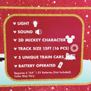 Disney Mickey Mouse Holiday Express 21-Piece Train Set with Lights and Sounds for Christmas