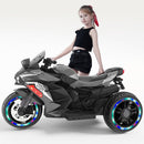 Grey 12V Electric Motorcycle for Kids with USB MP3 – Perfect Gift for 3-4 Year Olds
