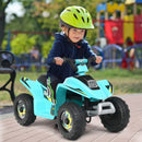 Electric 6V Blue Quad ATV Ride-On Toy with Forward and Reverse for Toddlers