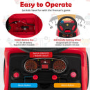 Fire Truck Ride-On Push Car with Music and Bubble Maker for Kids