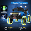 12V Children's Electric Truck with Parental Control, 3 Speed Settings, LED Lights, and Music Feature