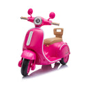 12V Electric Scooter for Kids with Backrest, Music, and Bluetooth - Red, Ages 3-6
