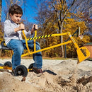 Children's Yellow Ride-On Excavator with 360° Rotating Base