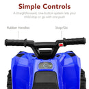 Children's Electric 4-Wheeler ATV with Blue Treaded Tires for Ages 1.5-3 Years, 1.8MPH Speed