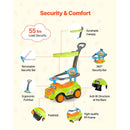 VEVOR 3-in-1 Push Car for Toddlers Aged 19-36 Months with Safety Guardrail
