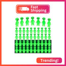 CroBlissful 50 Mini Glowing Alien Figurines in Green