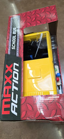 Maxx Action Battery-Powered School Bus Toy with Joystick, Microphone & Sliding Door