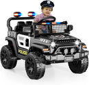 12V Electric Police Ride-On Car for Toddlers with Parental Remote Control