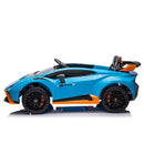 24V Lamborghini Huracan STO Licensed Ride-On Supercar with 360° Spin, Drift Feature, and LED Music