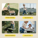PULA-Wild 2-in-1 White Push Walker Wagon for Kids Aged 2.5-8 Years, Supports 33 lbs