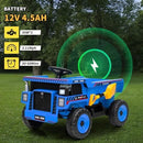 12V Remote Control Electric Dump Truck for Kids with Bluetooth Music and LED Lights