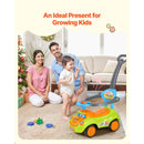 VEVOR 3-in-1 Push Car for Toddlers Aged 19-36 Months with Safety Guardrail