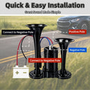 600dB Dual-Tone Electric Train Horn for Trucks - 12V Metal Car Horn