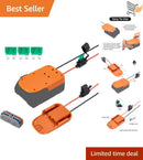 18V Li-ion Power Wheels Battery Adapter with 14 Gauge Wire and Fuse for DIY Projects and Robotics