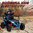 Qaba 12V Electric UTV Ride-On Truck for Kids - Blue Remote Control Vehicle