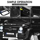 12V Mercedes-Benz Licensed Black Kids Ride-On Car with Trunk and Remote Control