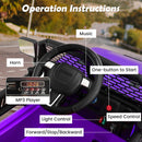 12V Electric Purple Ride-On Truck for Kids with Remote, Music, and Lights
