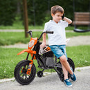 12V Electric Motorcycle for Kids with Twist Grip Throttle and Training Wheels