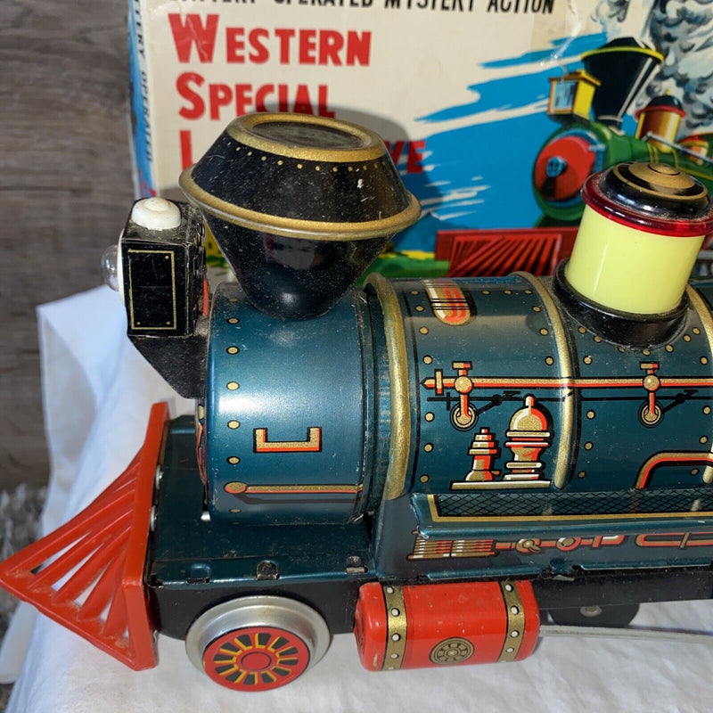 Vintage 1960s Western Special Battery-Operated Locomotive with Original Box