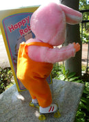 Vintage Pink Rabbit Roller Skates Toy for Easter Fun