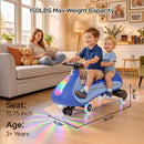 ELEMARA 12V Pedal-Activated Electric Wiggle Car with Flashing Bottom Light