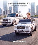 Mercedes-Benz AMG G63 12V Bluetooth Remote Control Ride-On Car for Kids - White