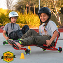 EzyRoller Classic Red Ride-On Toy with LED Wheels for Ages 3-12