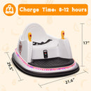 6V Kids Ride-On Bumper Car with Remote Control, 360° Spin and Flashing Lights for Toddlers