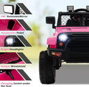 Chic Pink Electric Ride-On Car for Kids: 12V, Remote Control, Spring Suspension, LED Lights