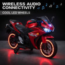 12V Red Kids Motorcycle Ride-On Toy for Boys and Girls